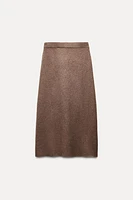 PLAIN KNIT LAYER MIDI SKIRT