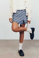 PLAID SKIRT WITH BUCKLE