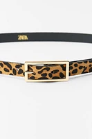 ANIMAL PRINT FINE LEATHER BELT