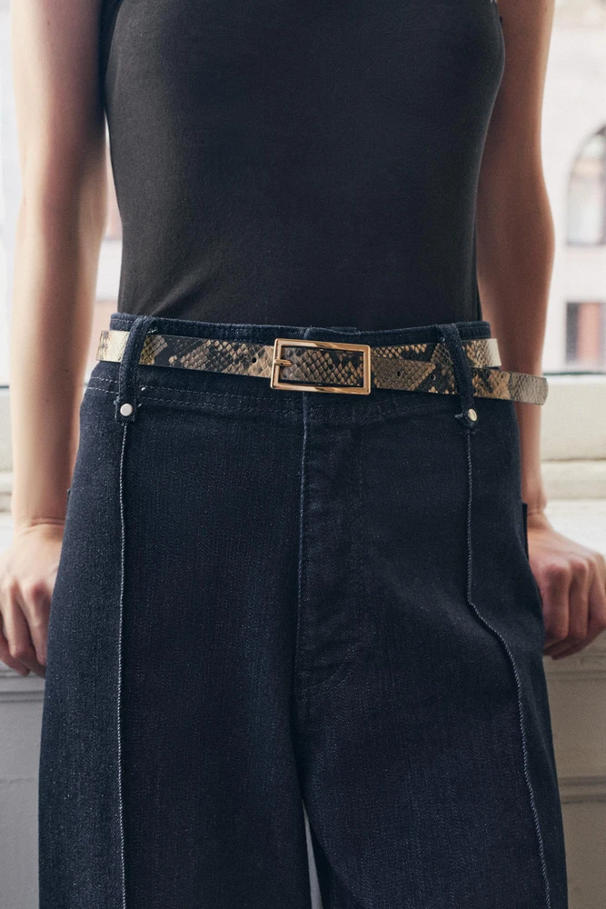 ANIMAL PRINT THIN BELT