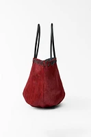 MINI LEATHER BUCKET BAG