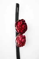 THIN LEATHER BELT WITH ROSES