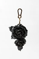 LEATHER FLOWER KEYCHAIN