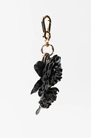 LEATHER FLOWER KEYCHAIN