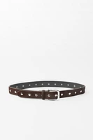 STUDDED LEATHER BELT