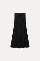 RIB KNIT MIDI SKIRT