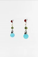 STONE METAL EARRINGS