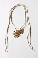 DOUBLE HEART SUN NECKLACE