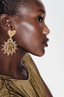 HEART SUN EARRINGS