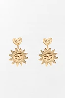 HEART SUN EARRINGS