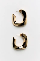 MEDIUM TWISTED HOOP EARRINGS