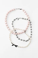 3-PACK OF PEARL NECKLACES