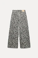 Z1975 WIDE LEG ANIMAL PRINT JEANS