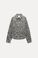 Z1975 DENIM ANIMAL PRINT JACKET