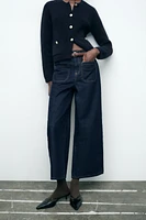 HIGH-WAISTED Z1975 CROPPED WIDE LEG JEANS