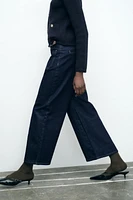 HIGH-WAISTED Z1975 CROPPED WIDE LEG JEANS