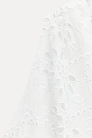 EMBROIDERED EYELET HALTER DRESS ZW COLLECTION