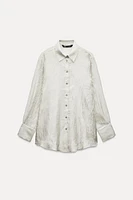 WRINKLED EFFECT ORGANZA SHIRT