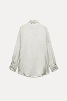 WRINKLED EFFECT ORGANZA SHIRT