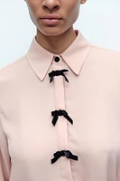 VELVET BOWS SHIRT