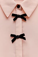 VELVET BOWS SHIRT