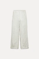 WRINKLED EFFECT ORGANZA PANTS