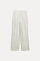 WRINKLED EFFECT ORGANZA PANTS