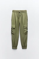 ELASTIC WAIST CARGO PANTS