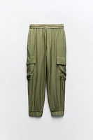 ELASTIC WAIST CARGO PANTS