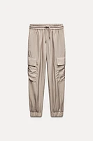 ELASTIC WAIST CARGO PANTS