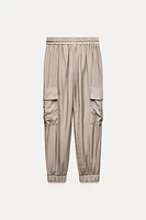 ELASTIC WAIST CARGO PANTS