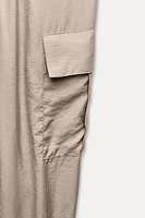 ELASTIC WAIST CARGO PANTS