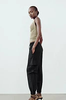 ELASTIC WAIST CARGO PANTS