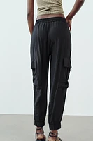 ELASTIC WAIST CARGO PANTS