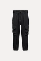 ELASTIC WAIST CARGO PANTS