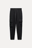 ELASTIC WAIST CARGO PANTS