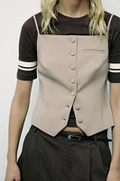 BUTTONED VEST TOP