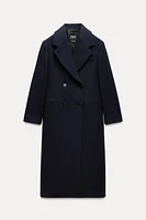 WOOL BLEND DOUBLE BREASTED COAT ZW COLLECTION