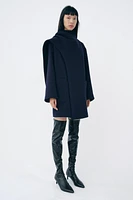 WOOL BLEND SCARF COAT ZW COLLECTION