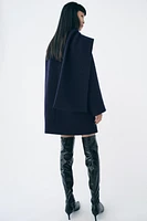 WOOL BLEND SCARF COAT ZW COLLECTION