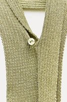 KNIT DRESS WITH METALLIC THREAD