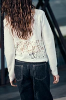 COMBINATION KNIT LACE SWEATER