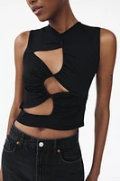 CUT OUT KNIT TOP