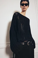 OPENWORK KNIT SWEATER