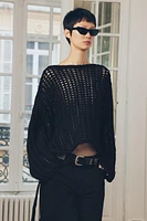 OPENWORK KNIT SWEATER