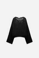 OPENWORK KNIT SWEATER