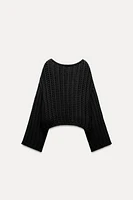 OPENWORK KNIT SWEATER