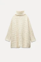 OPEN KNIT SWEATER PONCHO