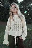 OPEN KNIT ROMANTIC SWEATER