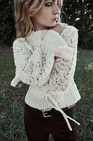 OPEN KNIT ROMANTIC SWEATER